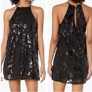 Show Me Your Mumu Size Large Black Sequins Mini Dress Cocktail Party